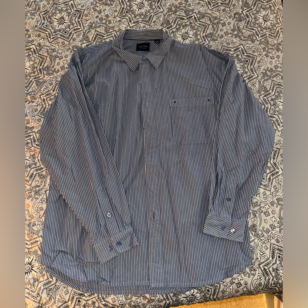 Classic Navy Striped Men's Shirt